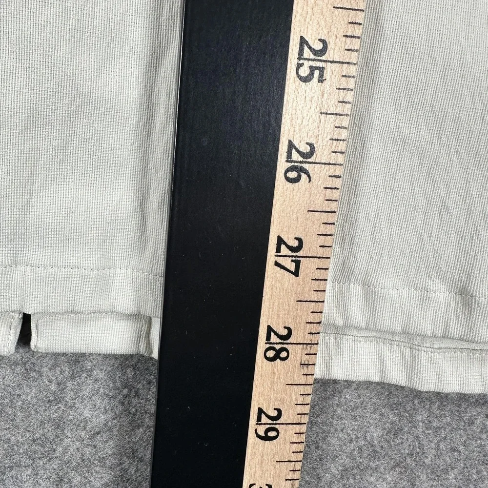 Lululemon Shirt Mens XL‎ Beige Solid Short Sleeve Button Front Pockets